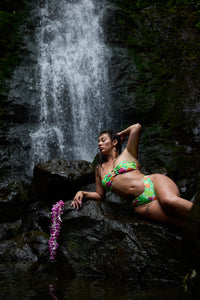 Neon flower bikini