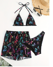 Load image into Gallery viewer, 3 piece butterfly short set